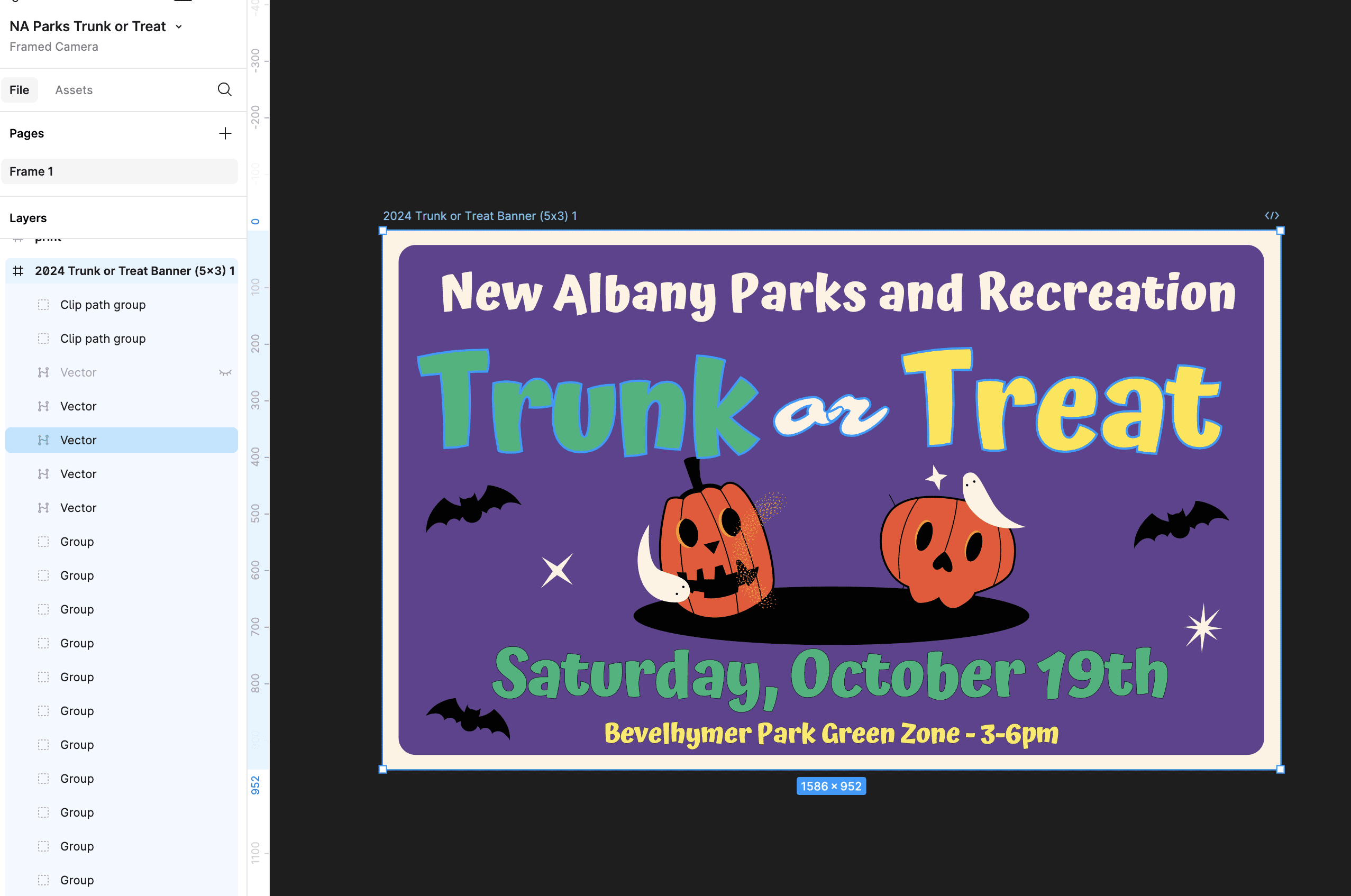 Fimga file of trunk or treat frame